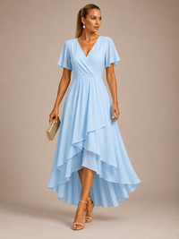 Robe midi asymétrique Serelle Vintage en mousseline
