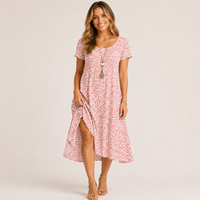 Robe midi fluide d'été Eloria