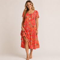 Robe midi fluide d'été Eloria