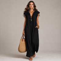 Robe longue bohème à volants Auriane