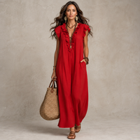 Robe longue bohème à volants Auriane