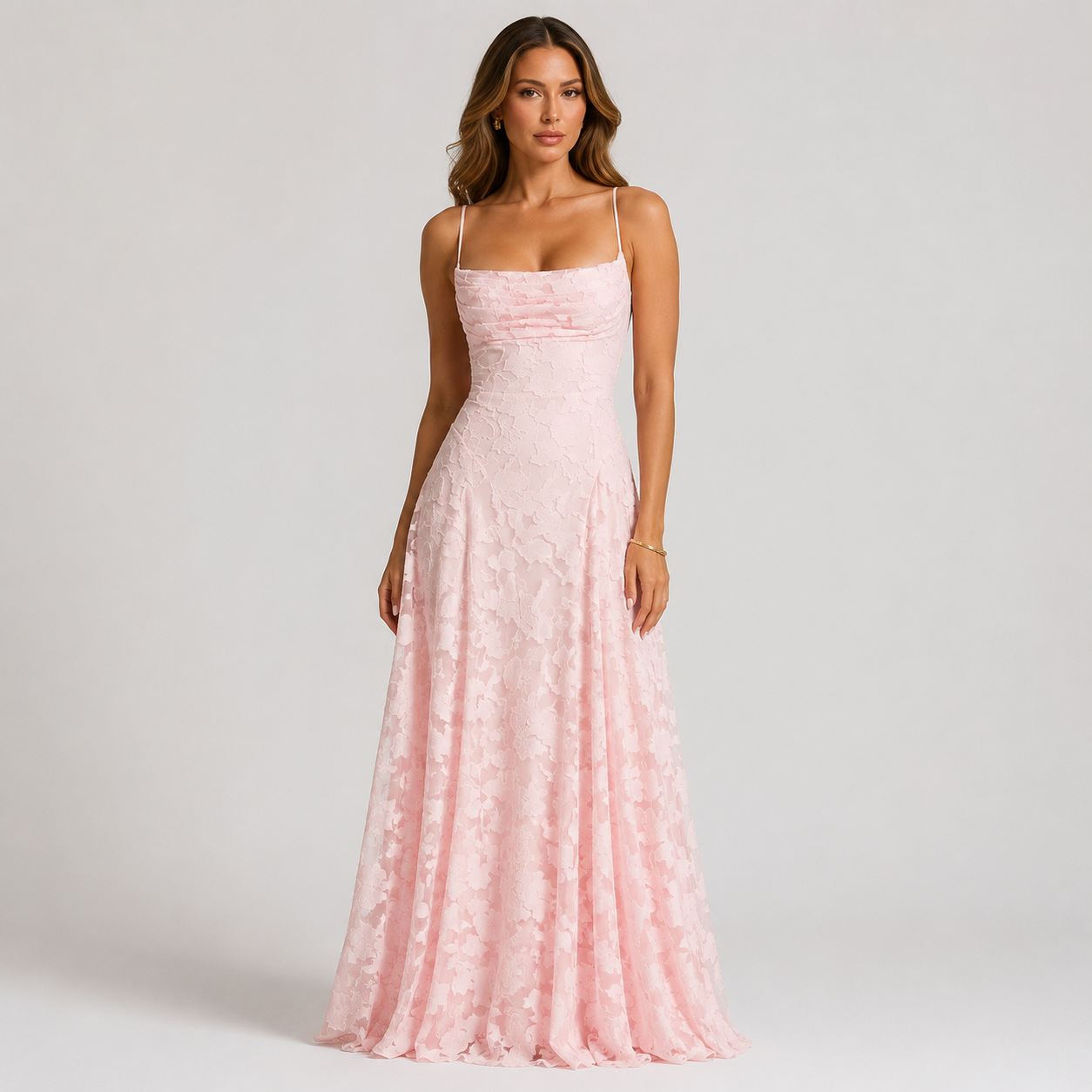 Aurelia Floral Print Chiffon Maxi Dress