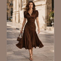 Robe de soirée midi en satin