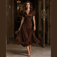 Robe de soirée midi en satin