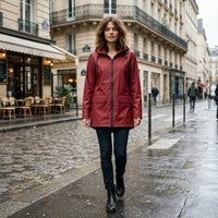 Parka d'hiver longue doublée en polaire