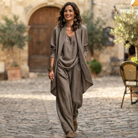 Costume trois pièces effet lin