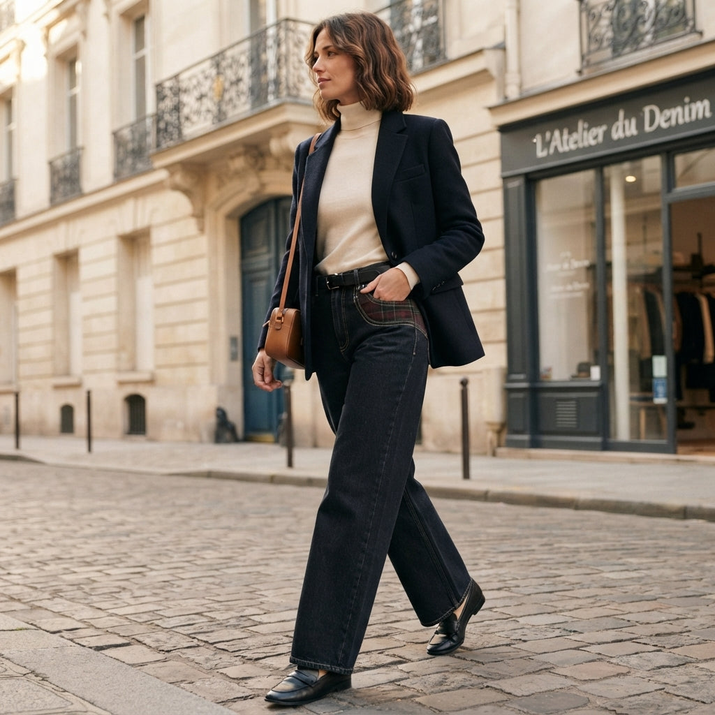 Jean boyfriend taille haute délavé