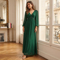 Robe de soirée Zoé à col en V