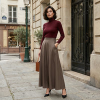 Jupe longue évasée Primrose avec ceinture