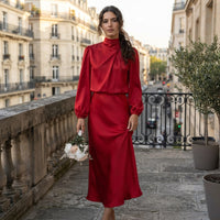 Robe de cérémonie Olivia à col roulé