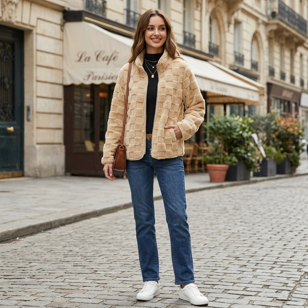 Veste zippée texturée Grimila