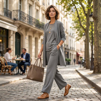 Costume trois pièces à jambes larges