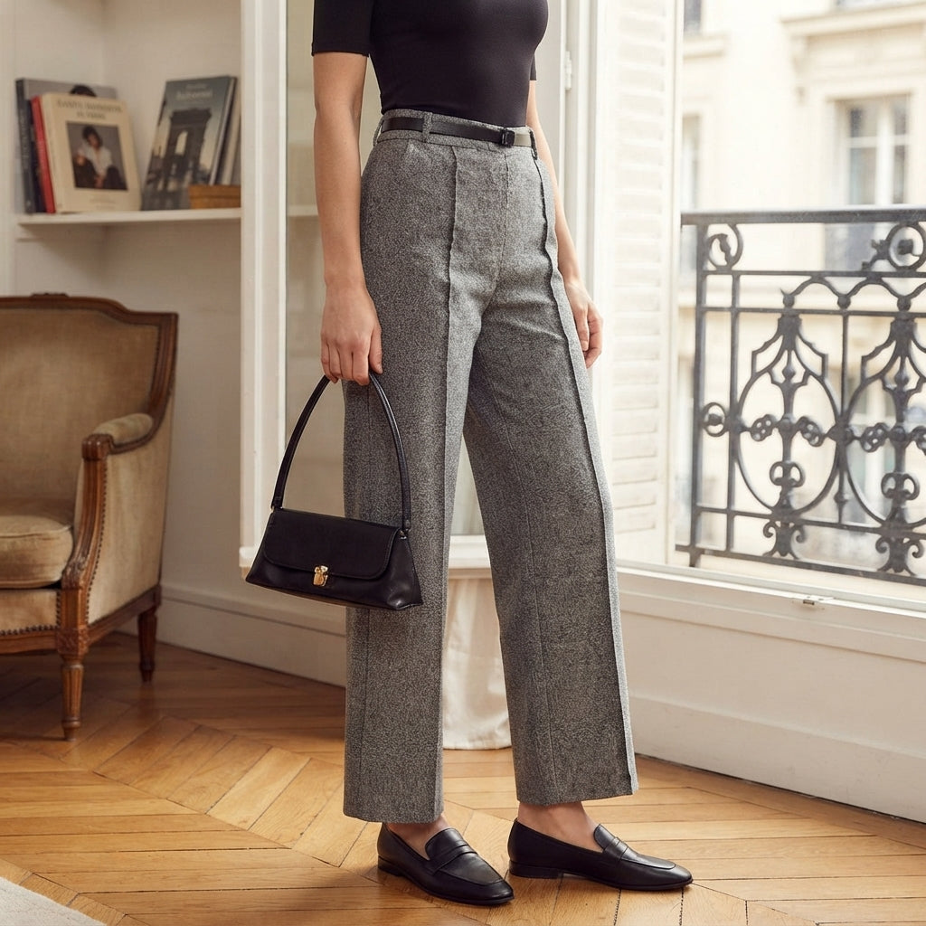Pantalon de costume taille haute