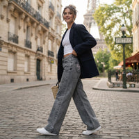 Jean large délavé à l'acide