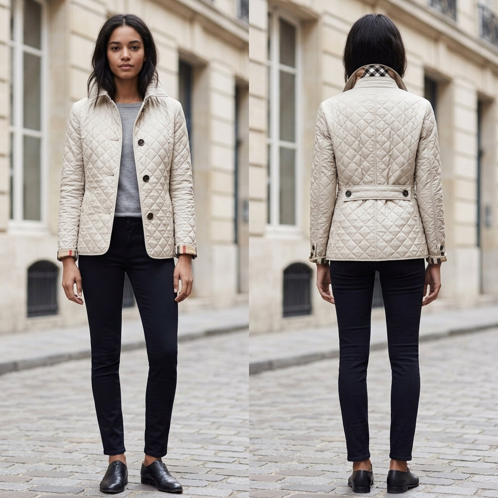 Veste élégante à revers rembourrés