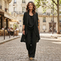 Costume trois pièces effet lin