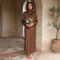 Robe midi à col roulé Olivia