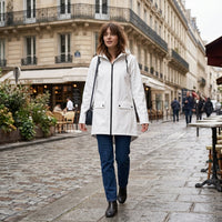 Parka d'hiver longue doublée en polaire
