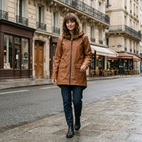 Parka d'hiver longue doublée en polaire