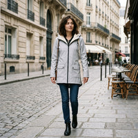 Parka d'hiver longue doublée en polaire