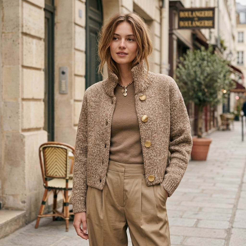Veste courte en laine Adeline
