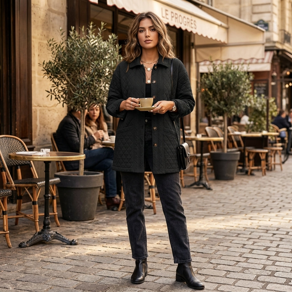 Veste longue matelassée Faith