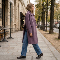 Veste en laine à simple boutonnage
