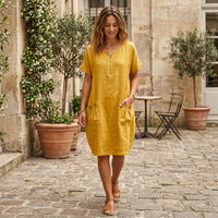 Robe Christelle en lin avec poches