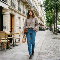 Maxi-pull en maille torsadée oversize