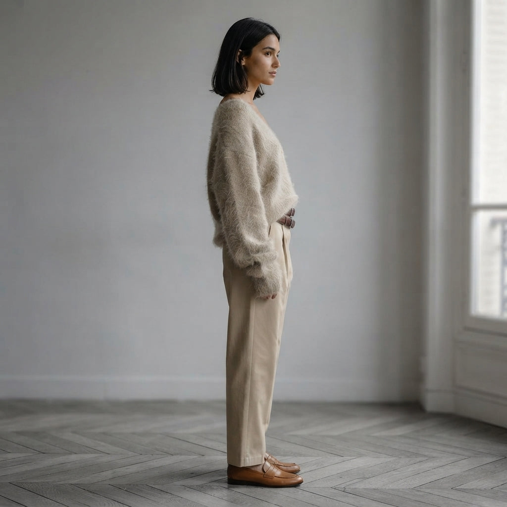 Gilet Marveine duveteux à col en V
