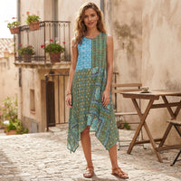Bohemian patchwork tunic dress