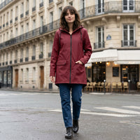Parka d'hiver longue doublée en polaire