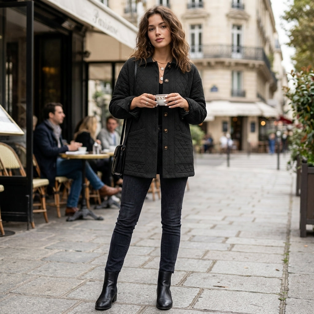 Veste longue matelassée Faith