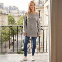 Pull en maille Élowyne à épaules dénudées