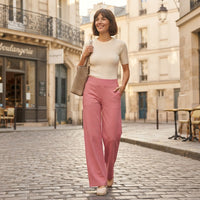 Pantalon droit coupe décontractée