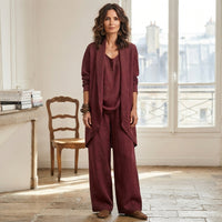 Costume trois pièces effet lin
