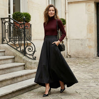 Jupe longue évasée Primrose avec ceinture