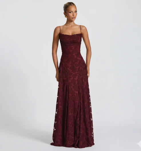 Aurelia Floral Print Chiffon Maxi Dress