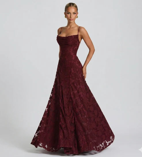 Aurelia Floral Print Chiffon Maxi Dress