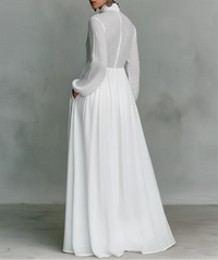 Robe longue patchwork en lin Alicia