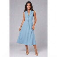 Costume bleu marine à jambes larges