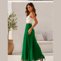 Pantalon taille haute à jambes larges