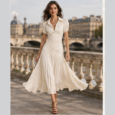 Robe de soirée midi en satin