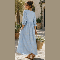 Robe midi brodée de perles