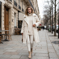 Manteau d'hiver long en fausse fourrure