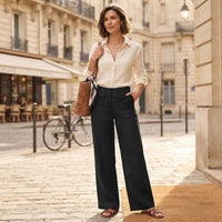 Pantalon ample à jambes larges