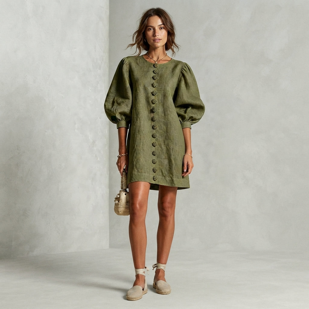 Robe Moreau Lyon à poignets roses