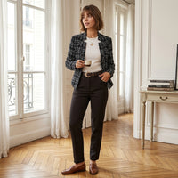 Blazer en maille à motif à carreaux Montarello