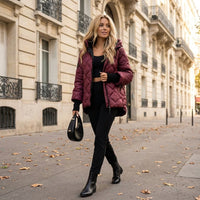Veste matelassée Nadia couleur bordeaux