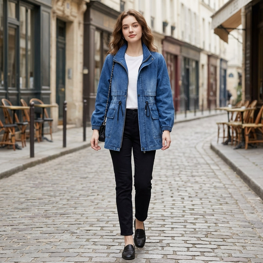 Veste en jean légère et ajustée